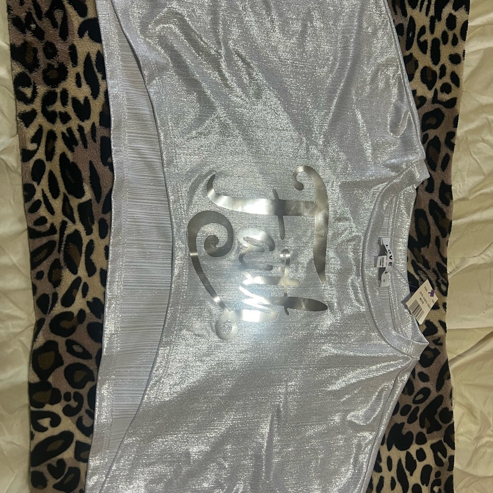 J. Love Silver Metallic Top